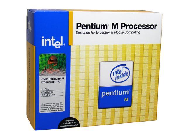 Intel Pentium M 740 - Pentium M Dothan Single-Core 1.73 GHz Socket M 27W Processor - BX80536GE1733FJ