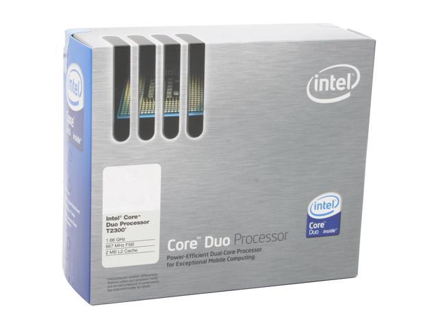 Intel Core Duo T2300 - Core Duo Yonah Dual-Core 1.66 GHz Socket M 31W Processor - BX80539T2300