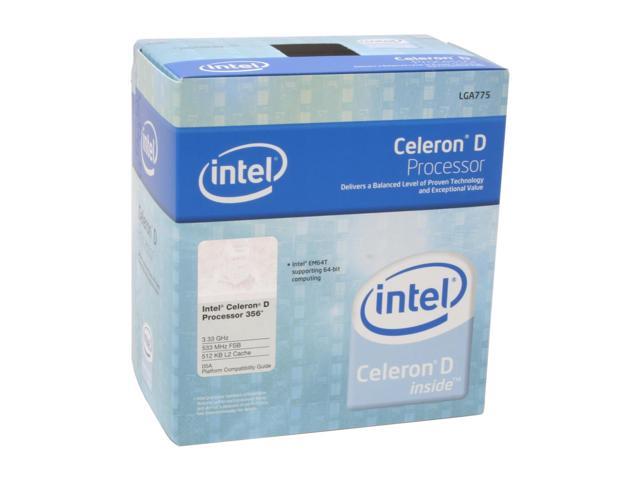 Intel Celeron D 356 - Celeron D Cedar Mill Single-Core 3.33 GHz LGA 775 Processor - BX80552356