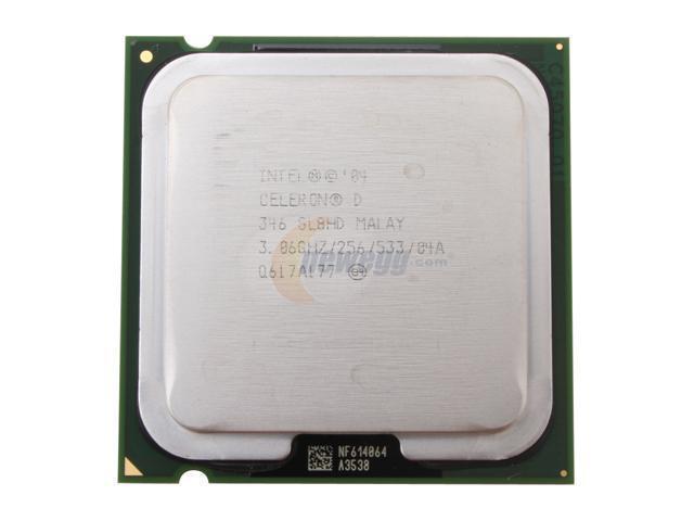 Intel Celeron D 346 - Celeron D Prescott Single-Core 3.06 GHz LGA 775 ...