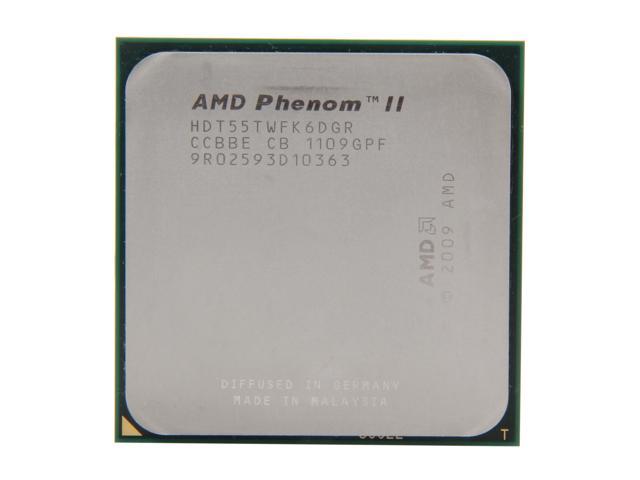 AMD Phenom II X6 1055T - Phenom II X6 Thuban 6-Core 2.8GHz (3.3GHz Turbo Boost) Socket AM3 95W Desktop Processor - HDT55TWFK6DGR