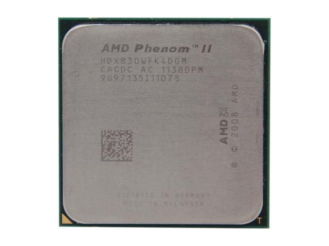 AMD Phenom II X4 830 - Phenom II X4 Deneb Quad-Core 2.8 GHz Socket AM3 95W Desktop Processor - HDX830WFK4DGM