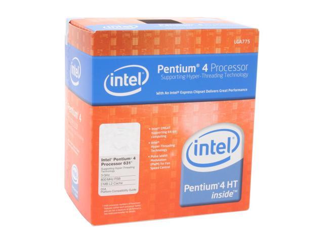 Intel Pentium 4 631 - Pentium 4 Cedar Mill Single-Core 3.0 GHz LGA 775 86 (775_VR_CONFIG_05A) 65 (775_VR_CONFIG_06) Processor - BX80552631
