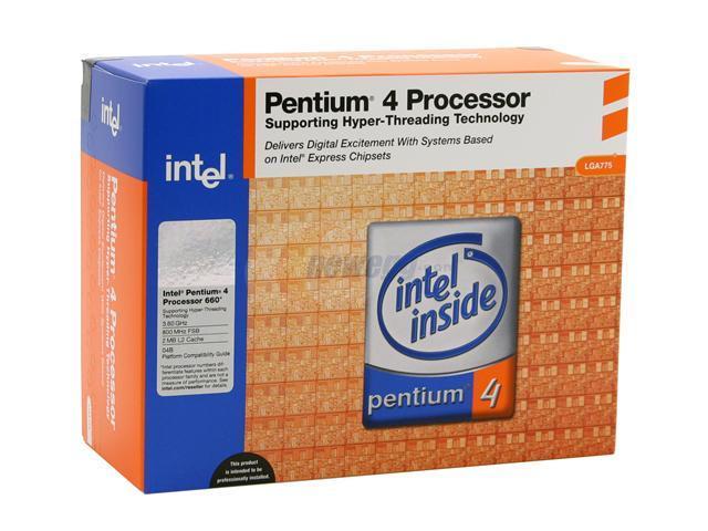 Intel Pentium 4 660 - Pentium 4 Prescott Single-Core 3.6 GHz LGA 775 EM64T Processor - BX80547PG3600F