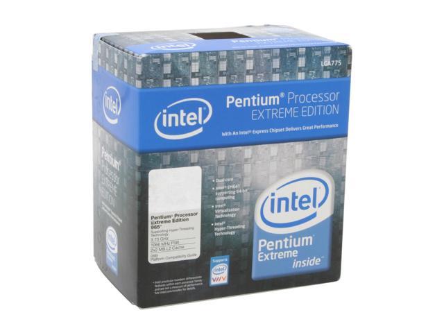 Intel Pentium Extreme Edition 965 Pentium Extreme Edition Presler Dual Core 3 73 Ghz Lga 775 Processor Bx Newegg Com