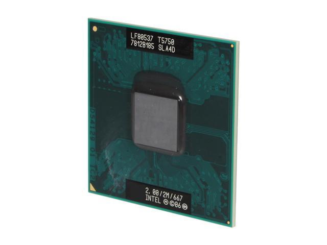 Intel Core 2 Duo T5750 Merom 2.0 GHz 2MB L2 Cache Socket P 35W Dual-Core T5750 (SLA4D) Mobile Processor