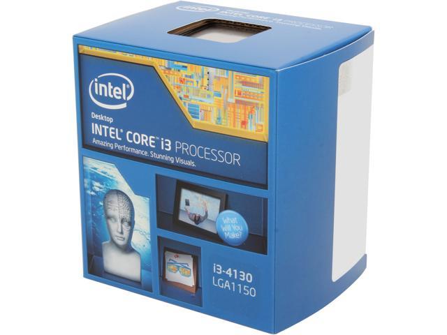 Intel Core i3-4130 - Core i3 4th Gen Haswell Dual-Core 3.4 GHz LGA 1150 54W  Intel HD Graphics 4400 Desktop Processor - BX80646I34130