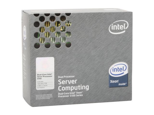 Intel Xeon 5140 Woodcrest 2.33GHz 4MB L2 Cache LGA 771 65W Dual-Core 2U Passive Processor