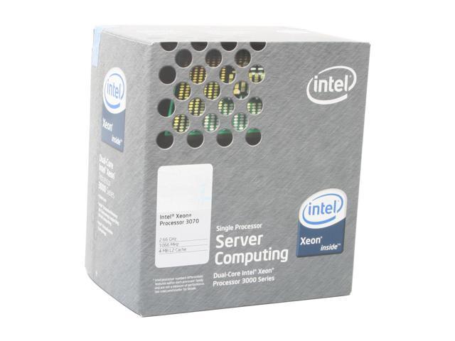 Intel Xeon 3070 Conroe 2.66 GHz 4MB L2 Cache LGA 775 65W BX805573070 Processor
