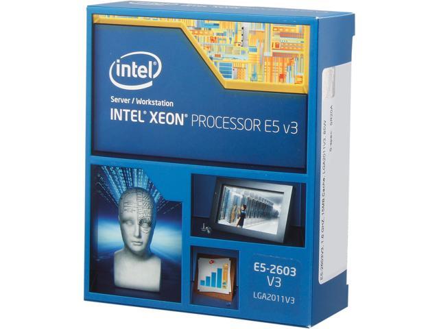 Intel Xeon E5-2603 v3 Haswell 1.6 GHz 6 x 256KB L2 Cache 15MB L3 Cache LGA 2011-3 85W BX80644E52603V3 Server Processor
