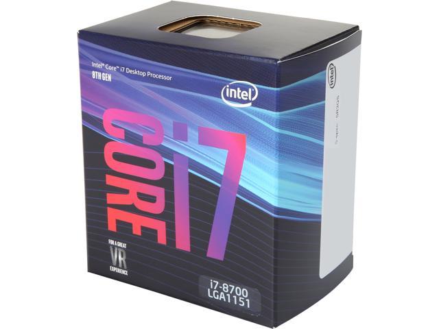 Intel Core i7 8th Gen - Core i7-8700 Coffee Lake 6-Core 3.2 GHz (4.6 GHz Turbo) LGA 1151 (300 Series) 65W BX80684I78700 Desktop Processor Intel UHD