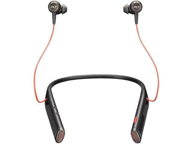 Poly Voyager 6200 UC - Bluetooth Dual-Ear (Stereo)Earbuds Neckband Headset - USB-A Compatible to connect to your PC Mac - Works with Teams, Zoom & more - Active Noise Canceling, Black (208748-01)