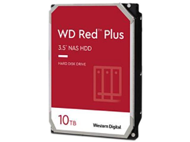 WD Red Plus 10TB NAS Hard Disk Drive - 7200 RPM Class SATA 6Gb/s, CMR, 256MB Cache, 3.5 Inch - WD101EFBX - OEM