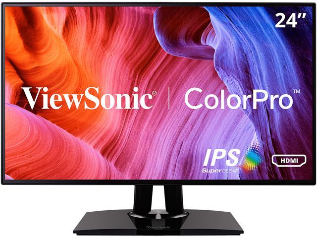 ViewSonic VP2468 24 Inch Premium IPS 1080p Monitor with Advanced Ergonomics, ColorPro 100% sRGB Rec 709, 14-bit 3D LUT, Eye Care, HDMI, USB, DP Daisy Chain for Home and Office