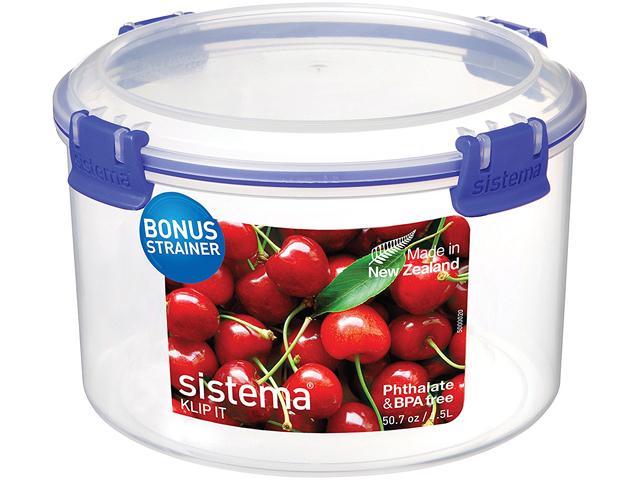 Sistema Klip It 169.07 Oz Clear Food Storage Container - Pack Of 2
