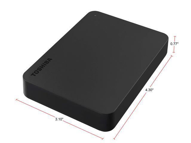 Toshiba Disque Dur Externe Canvio Basics Version Actuelle 4 to 4TB & Basics Étui pour Disque Dur Portable My Passport Essentiel Noir