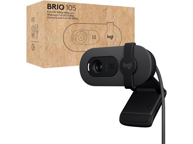 Logitech Brio 105 Full HD 1080p Business Webcam with Auto-Light Balance, USB-A, Privacy Shutter, Easy Set-Up, Compatible with Windows, macOS, ChromeOS