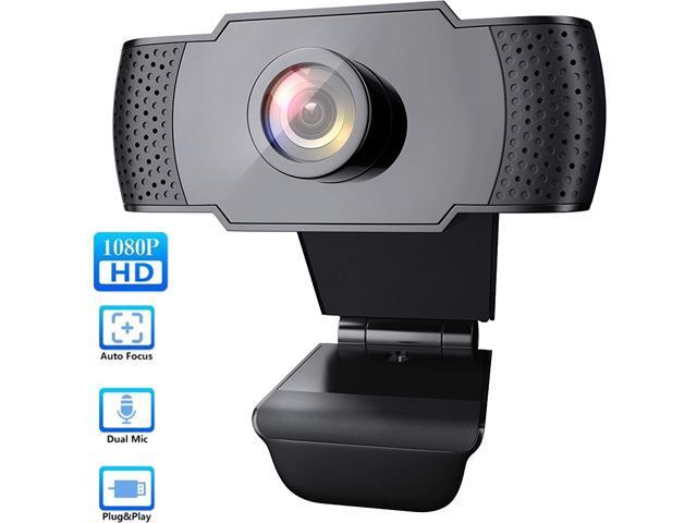 1080P Webcam with Microphone, 1080P HD Streaming USB Computer Webcam [Plug and Play] [30fps] for PC Video Conferencing/Calling/Gaming, Laptop/Desktop Mac, Skype/YouTube/Zoom/Facetime