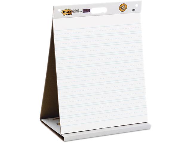 Post-it  Easel Pads 563PRL, Self-Stick Tabletop Easel Ruled Pad, Command Strips, 20 x 23, White, 20 Shts/Pad