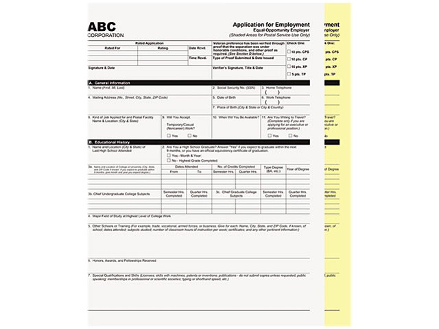 2 Part Paper PM Company Digital Carbonless Paper - 8.5x11 Inch Two-Part ...