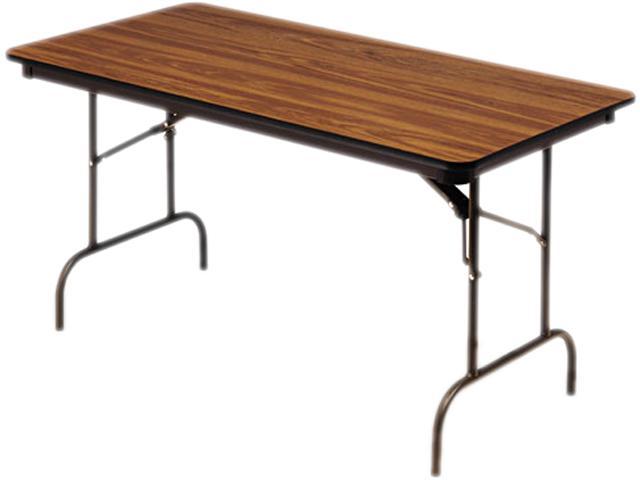 Premium Wood Laminate Folding Table, Rectangular, 60w X 30d X 29h, Oak