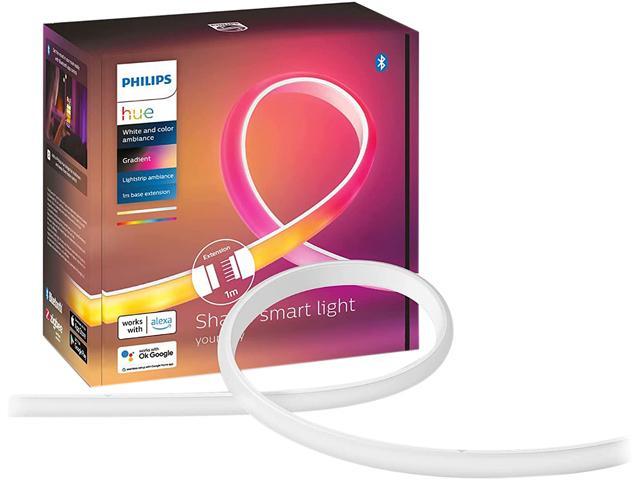 Philips Hue Bluetooth Gradient Ambiance Smart Lightstrip 3ft Extension NO Plug, (Muticolor Works with Apple Homekit and Google White - Newegg.com