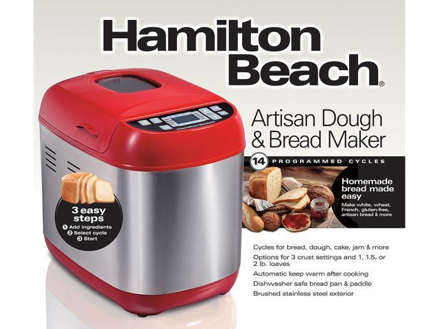 Hamilton Beach Artisan Dough & Bread Maker, White & Stainless