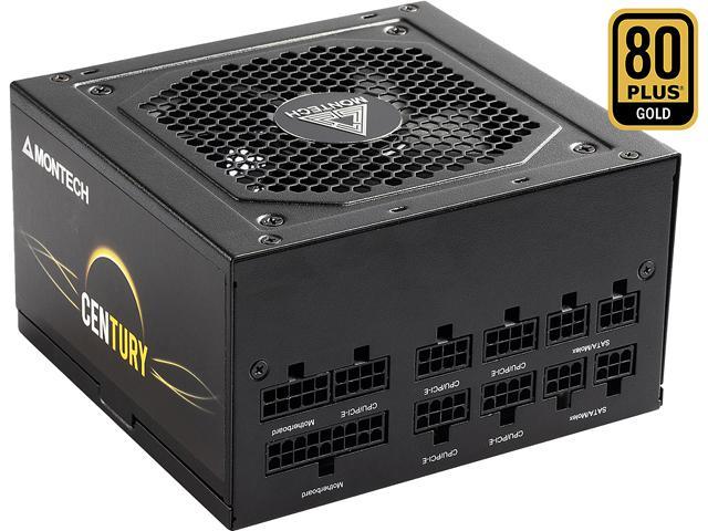 Montech Century 650 Watt 80 Plus Gold Certified Fully Modular Power Supply, Compact ATX Size, FDB Premium Fan, 100% Japanese Capacitors, High-Performance, High Quality Components