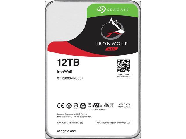 Seagate IronWolf 12TB NAS Hard Drive 7200 RPM 256MB Cache SATA 6.0Gb/s CMR  3.5