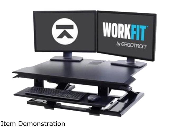 Ergotron 33 467 921 Workfit Tx Standing Desk Converter Sit Stand Desk Workstation Height Adjustable Keyboard Office Furniture Newegg Ca