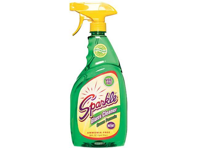 Sparkle 30126 Green Formula Glass Cleaner, 26oz Spray Bottle, 1 Bottle