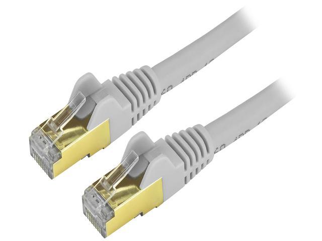 StarTech 25ft Cat6a STP Snagless Shielded Ethernet Patch Cable - Gray