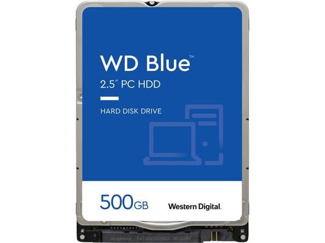 Western Digital 500GB WD Blue Mobile Hard Drive - 5400 RPM Class, SATA 6Gb/s, 16MB Cache, 2.5" - WD5000LPCX