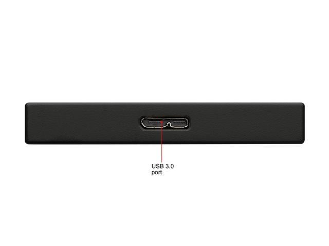 Seagate 2TB Backup Plus Slim Portable Hard Drive USB 3.0 for PC Laptop and  MAC, Black (STHN2000400)