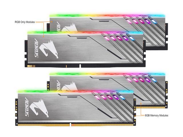 Gigabyte AORUS RGB 16GB (2 x 8GB) 288-Pin DDR4 SDRAM DDR4 3200 (PC4 25600)  with Additional 2 Sticks of Demo Kit, Desktop Memory Model 