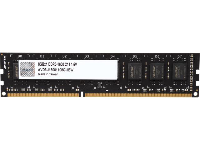 Avexir Budget Series 8GB DDR3 1600 (PC3 12800) Desktop Memory Model AVD3U16001108G-1BW