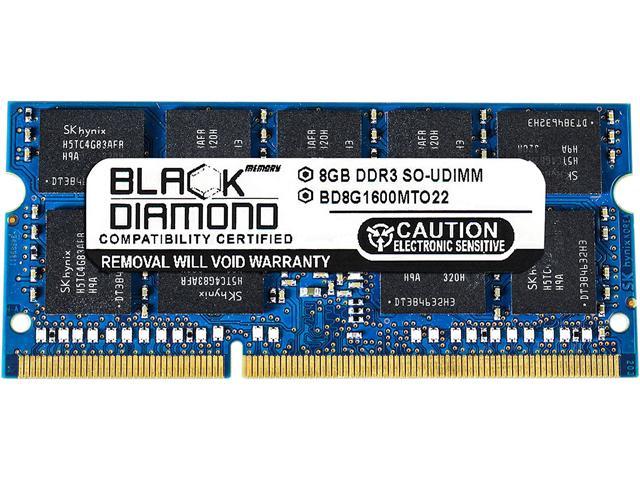 Black Diamond Memory 8GB 204-Pin DDR3 SO-DIMM ECC Unbuffered DDR3 1600