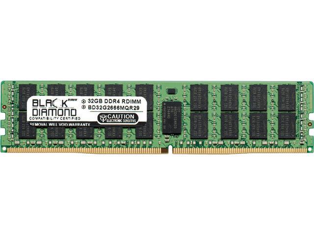 Black Diamond Memory 32GB 288-Pin DDR4 SDRAM ECC Registered DDR4 2666 (PC4 21300) Server Memory Model BD32G2666MQR29