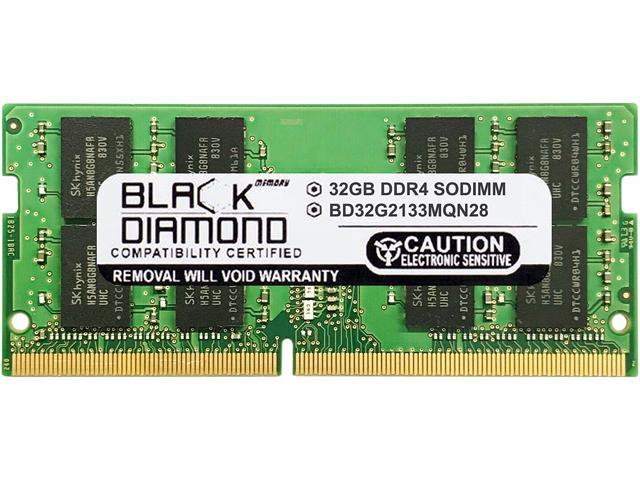 Black Diamond Memory 32gb 260 Pin Ddr4 So Dimm Ddr4 2133 Pc4 Notebook Memory Model 32g2133mqn28 Newegg Com