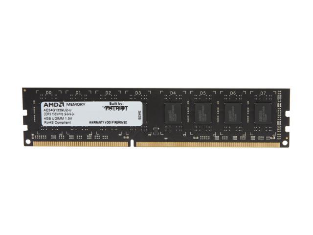 AMD Entertainment Edition 4GB DDR3 1333 Desktop Memory Model AE34G1339U2-U