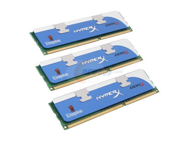 HyperX 3GB (3 x 1GB) DDR3 1375 (PC3 11000) Triple Channel Kit Desktop ...