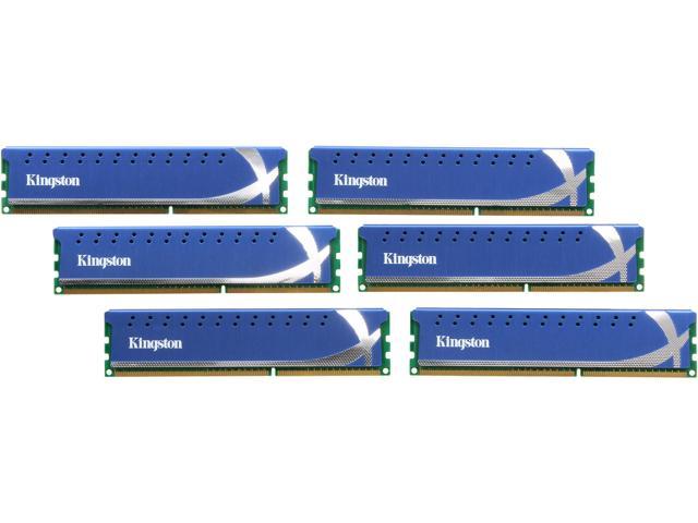 HyperX 24GB (6 x 4GB) DDR3 1600 (PC3 12800) Desktop Memory Model KHX1600C9D3K6/24GX