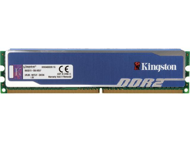 HyperX Blu 1GB DDR2 800 (PC2 6400) Desktop Memory Model KHX6400D2B1/1G