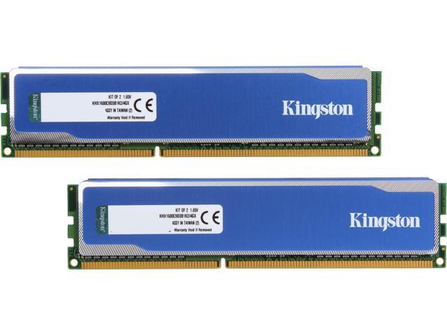 HyperX Blu 4GB (2 x 2GB) DDR3 1600 (PC3 12800) Desktop Memory Model KHX1600C9D3B1K2/4GX