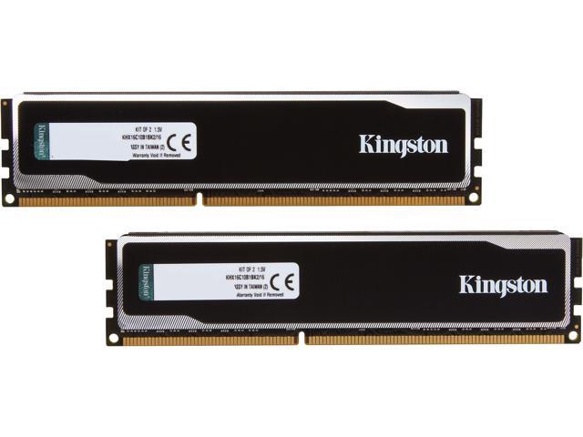 HyperX Black Series 16GB (2 x 8GB) DDR3 1600 (PC3 12800) Desktop Memory Model KHX16C10B1BK2/16