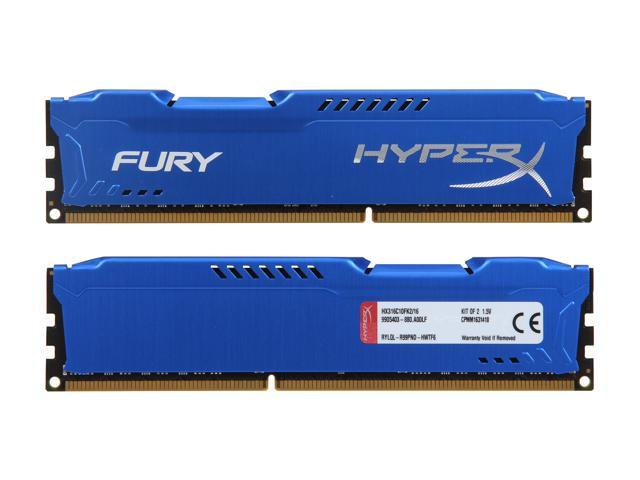 Bleu 2x8Go HyperX Fury HX316C10FK2//16 M/émoire RAM 16Go 1600MHz DDR3 CL10 DIMM Kit