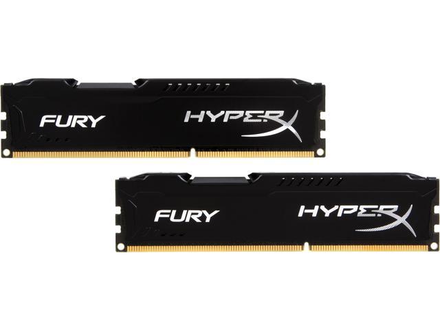 HyperX FURY 8GB (2 x 4GB) DDR3 1866 Desktop Memory Model HX318C10FBK2/8