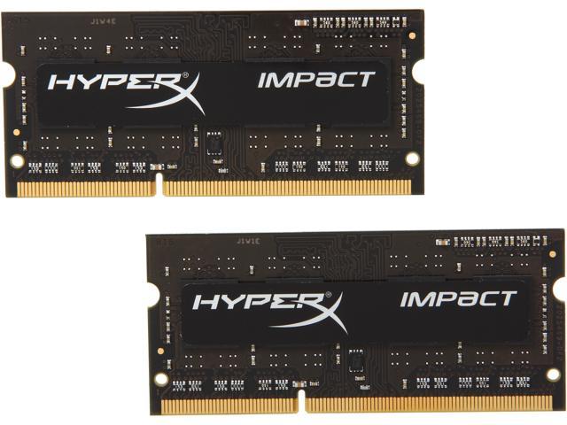 HyperX Impact Black Series 8GB (2 x 4GB) 204-Pin DDR3 SO-DIMM DDR3L 2133 (PC3L 17000) Laptop Memory Model HX321LS11IBK2/8