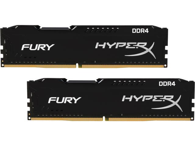 HyperX Fury 8GB (2 x 4GB) DDR4 2133MHz DRAM (Desktop Memory) CL14 1.2V DIMM (288-pin) HX421C14FBK2/8 (Intel XMP, AMD Ryzen)