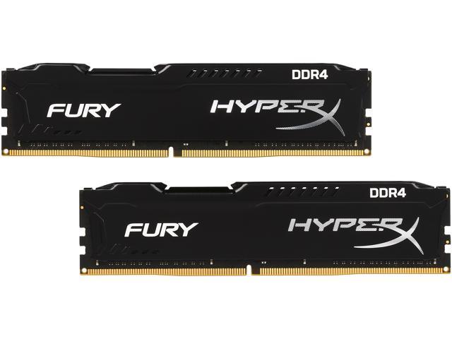 HyperX Fury 16GB (2 x 8GB) DDR4 2666 RAM (Desktop Memory) CL15 XMP Black DIMM (288-Pin) HX426C15FBK2/16